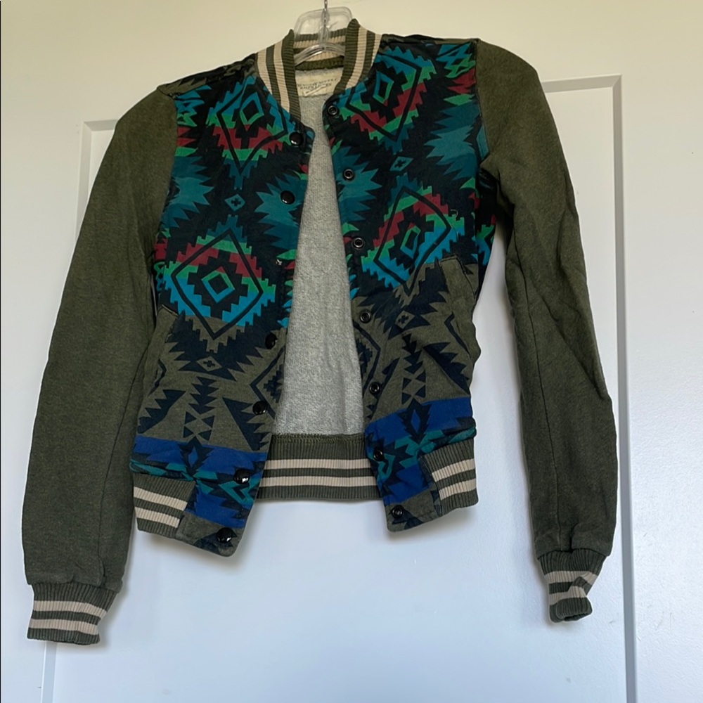 RL Tribal Pattern Bomber Jacket